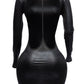 Sleek Black Bodycon Mini Dress