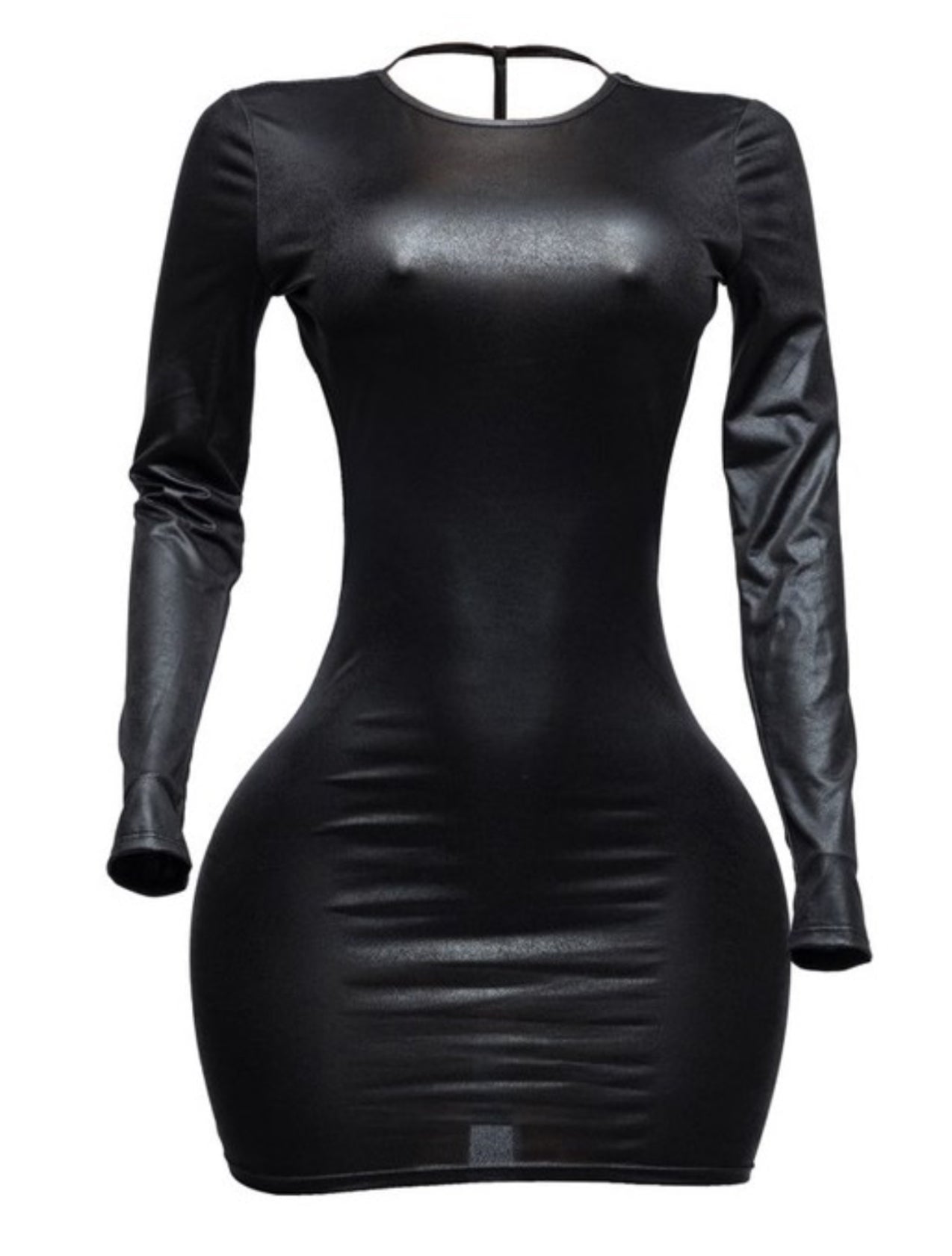 Sleek Black Bodycon Mini Dress